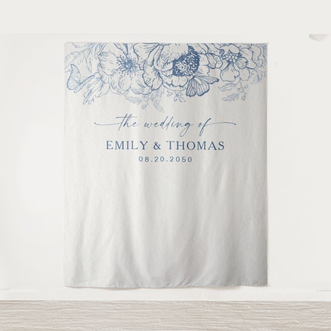 Tapiz Floral Chinoiserie Boda Backups (Anverso)