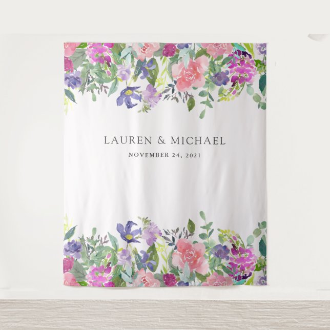 Tapiz Floral de Colores Brillantes | Propiedad de cabina (Anverso)