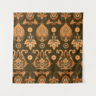 Tapiz Floral de damasco: estilo de vintage sin foco