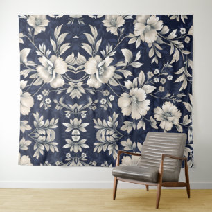 Tapiz Floral en azul