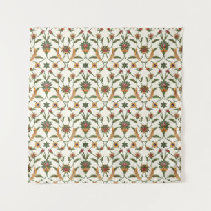 Tapiz Floral Étnica: Elegante y Seamless Ornament.