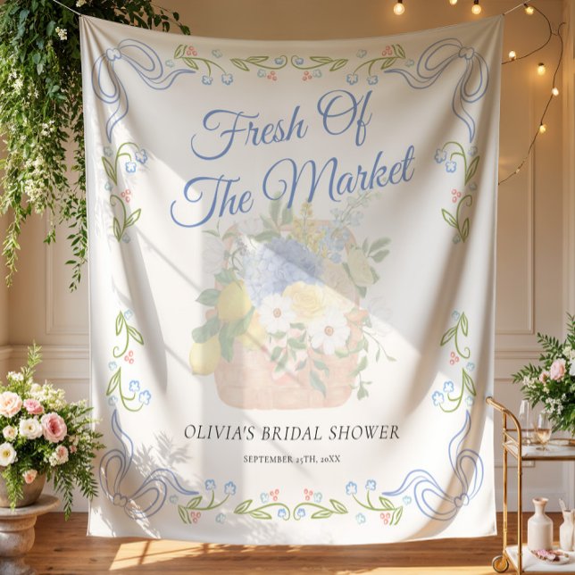 Tapiz Floral Fresca Del Mercado Bridal Shower Backdrop (Subido por el creador)
