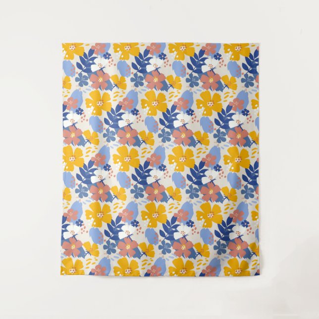 Tapiz Floral orgánica plana (Anverso)