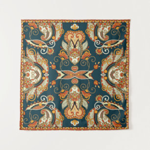 Tapiz Floral Paisley Bandanna: Ornamento Tradicional