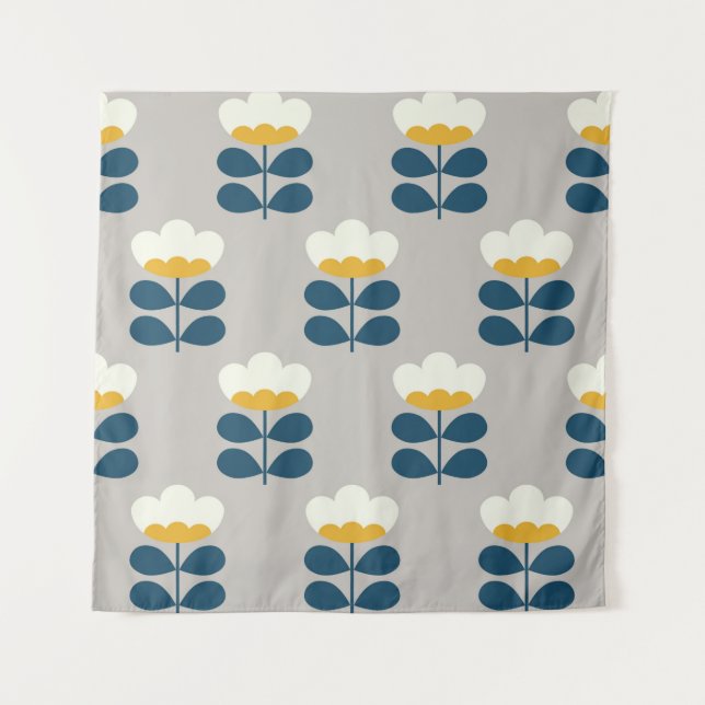 Tapiz Floral seamless pattern design. Scandinavian style (Anverso)