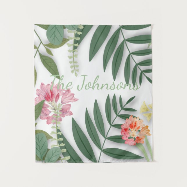 Tapiz Floral tropical (Anverso)