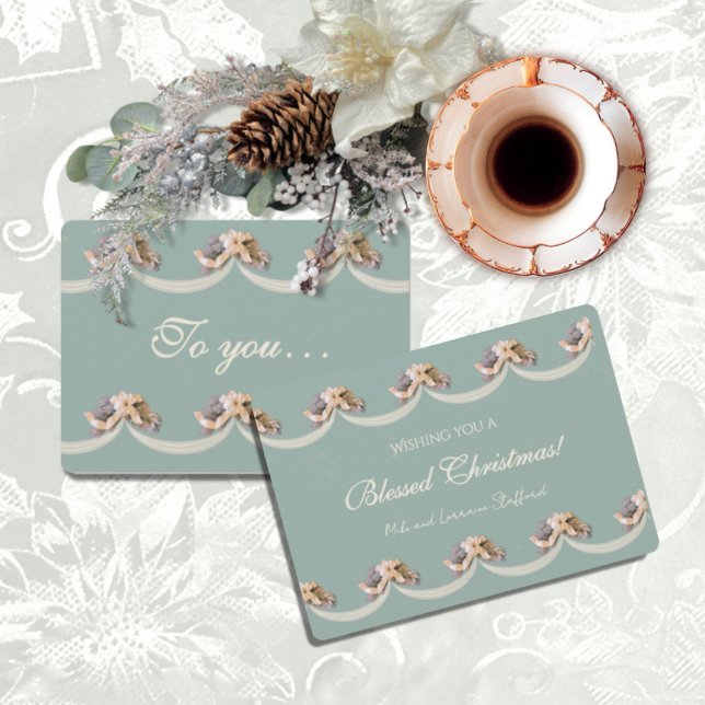 Tapiz floral victoriano bendiciendo tarjeta de vac (Subido por el creador)