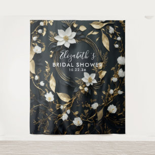 Tapiz Floral Wreath Bridal Shower Photo Booth Fondo