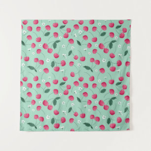 Tapiz Florecimiento de cerezos: Diseño festivo de verano