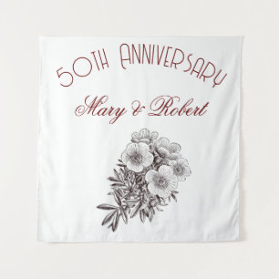 Tapiz Floreció 50 aniversario - personalizado