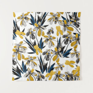 Tapiz Flores acuáticas: un patrón de verano vibrante.