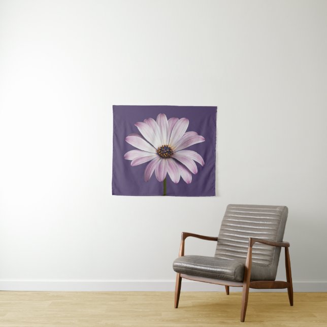 Tapiz Flores | Daisy blanco y púrpura (In situ (horizontal))