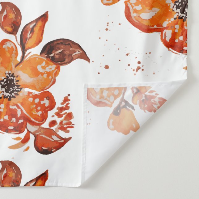 Tapiz Flores de Acuarela Naranja I (Detalle)