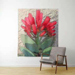 Tapiz Flores de agave roja