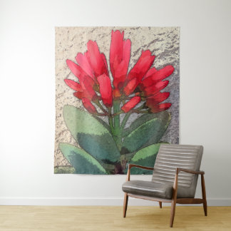 Tapiz Flores de agave roja