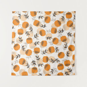 Tapiz Flores de arte folclórico estilo escandinavo