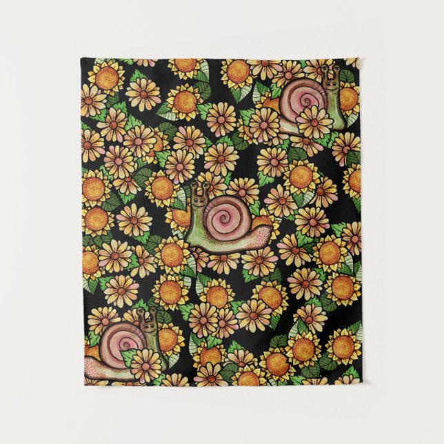Tapiz Flores de caracoles felices (Anverso)