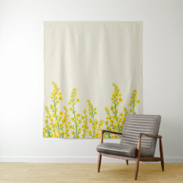 Tapiz Flores de citrina amarilla moderna