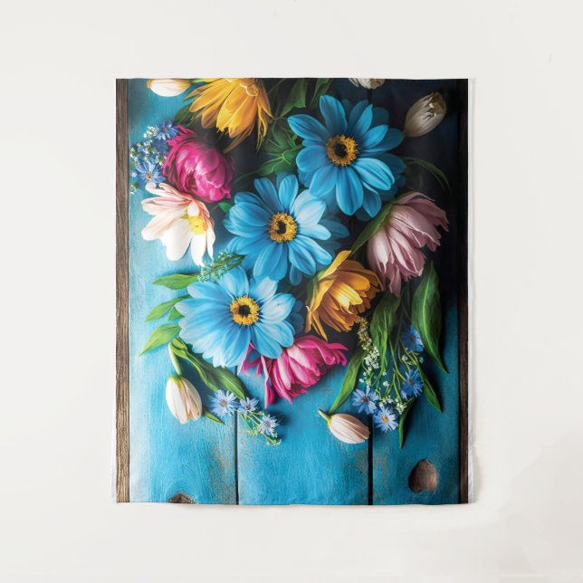 Tapiz Flores de colores (Anverso)