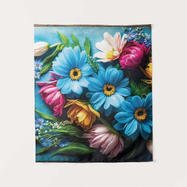 Tapiz Flores de colores (Anverso)