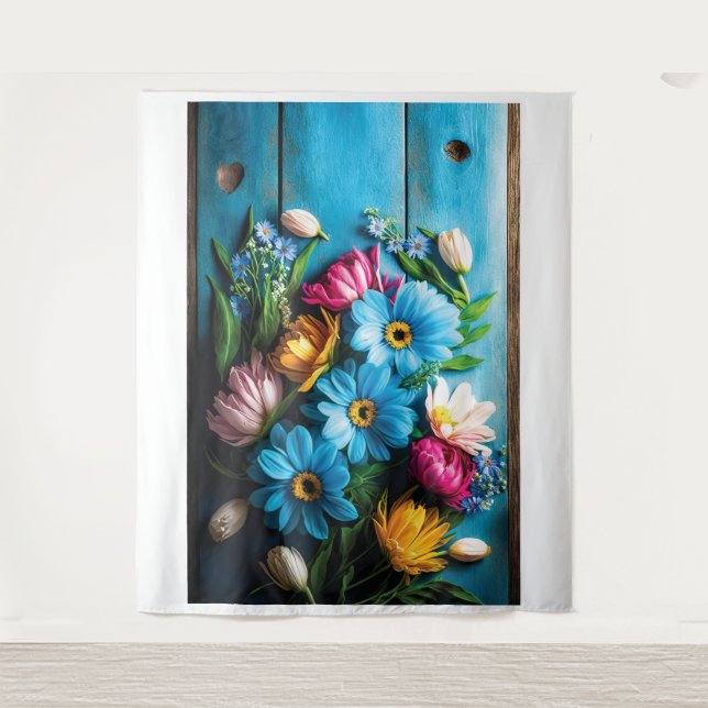 Tapiz Flores de colores (Anverso)