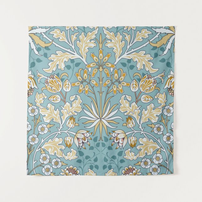 Tapiz Flores de cosecha y hojas sin soldadura en li (Anverso)