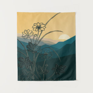 Tapiz Flores de época Plantas Florales Naturaleza Arte B