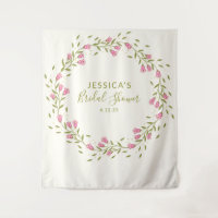 Flores de jardín rosadas rústicas personalizadas p