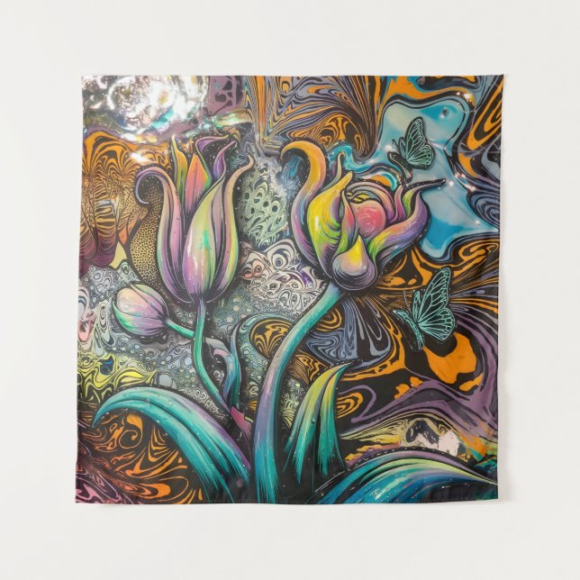 Tapiz Flores de Mandala (Anverso)