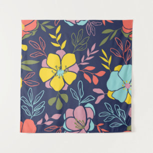 Tapiz Flores de moda sin costura. Flo vintage pequeño