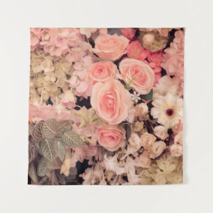 Tapiz flores de pared textura retro - filtro de efecto v