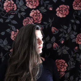 Tapiz Flores de patrón floral de endurecimiento de malva