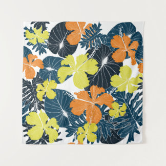 Tapiz Flores de primavera: textura floral vintage