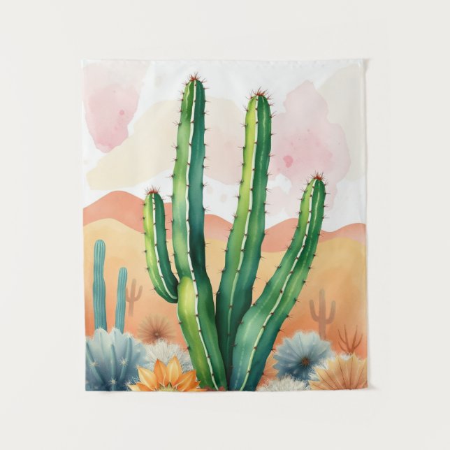 Tapiz Flores del desierto pintadas (Anverso)