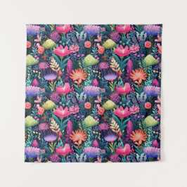 Tapiz Flores del mar - Jardín de los fondos marinos