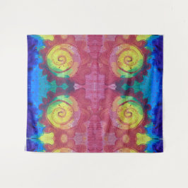 Tapiz Flores en espiral abstractas