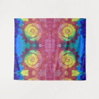 Tapiz Flores en espiral abstractas