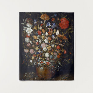 Tapiz Flores en un barco de madera Jan Brueghel el ancia