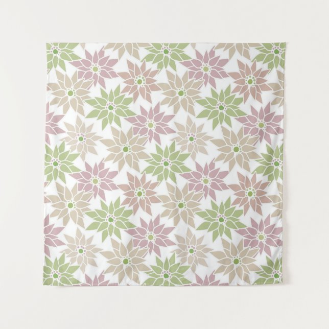 Tapiz Flores florales abstractas personalizado romántico (Anverso)