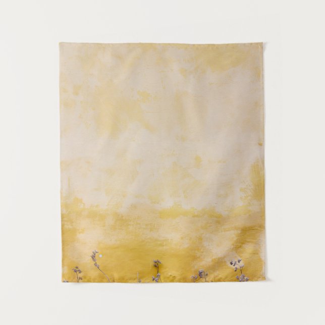 Tapiz Flores junto a la pared amarilla (Anverso)