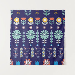 Tapiz Flores lineales escandinavas, motivo de verano