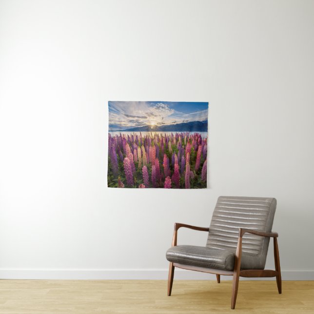 Tapiz Flores | Lupines New Zealand (In situ (horizontal))