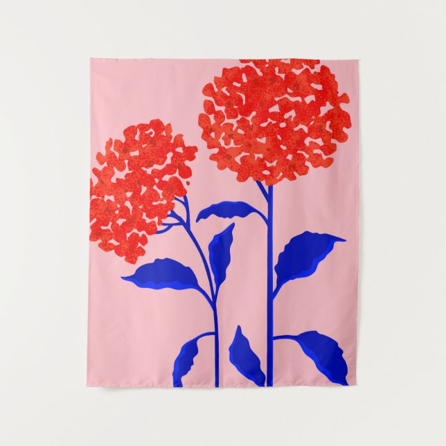 Tapiz Flores naranjas (Anverso)