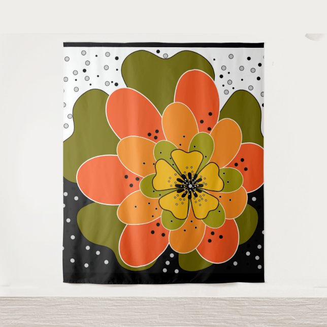 Tapiz Flores otoñales, otoño, flor, lanzamiento de ilust (Anverso)