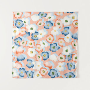 Tapiz Flores pequeñas de color de agua: Patrón de vintag