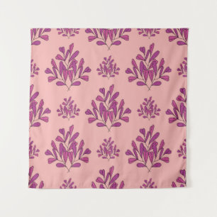 Tapiz Flores púrpuras ininterrumpidamente vintage de rep