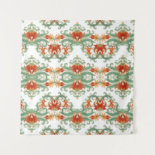 Tapiz Flores rojas estilo chino ornamental