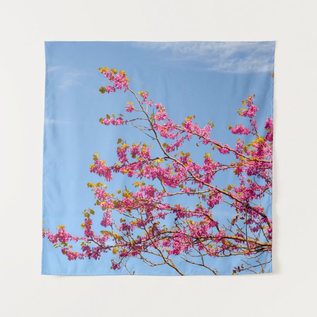 TAPIZ FLORES ROJO Y AMARILLO BAJO CIELO AZUL (Anverso)