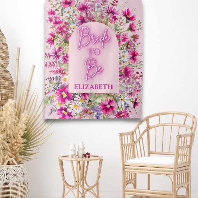 Tapiz Flores rosadas hacen que novia lustre sea ducha de (Subido por el creador)