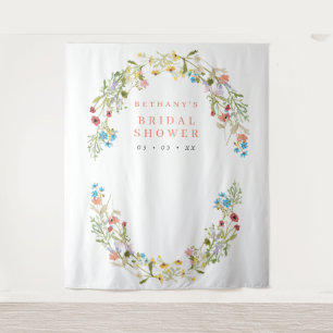 Tapiz Flores salvajes de primavera rústica foto de fondo